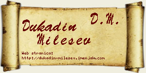 Dukadin Milešev vizit kartica